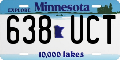 MN license plate 638UCT