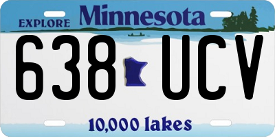 MN license plate 638UCV