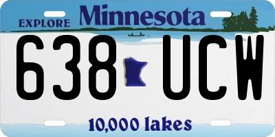 MN license plate 638UCW