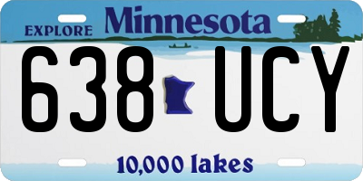 MN license plate 638UCY