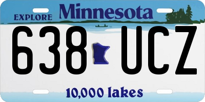 MN license plate 638UCZ