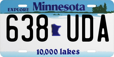 MN license plate 638UDA