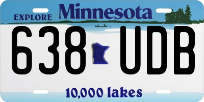 MN license plate 638UDB