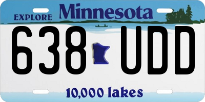 MN license plate 638UDD