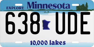 MN license plate 638UDE