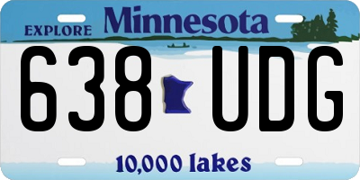 MN license plate 638UDG