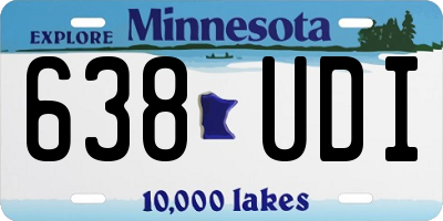 MN license plate 638UDI