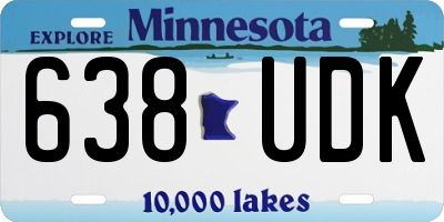 MN license plate 638UDK