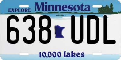 MN license plate 638UDL