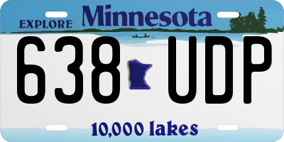 MN license plate 638UDP