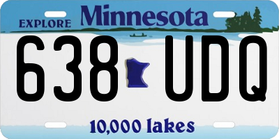 MN license plate 638UDQ