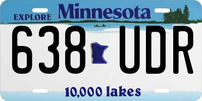 MN license plate 638UDR
