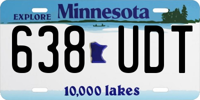MN license plate 638UDT