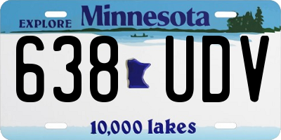 MN license plate 638UDV