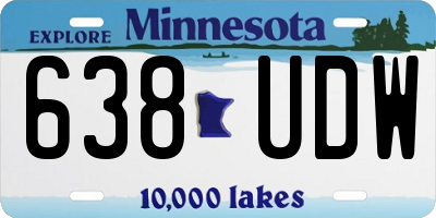 MN license plate 638UDW