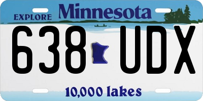 MN license plate 638UDX