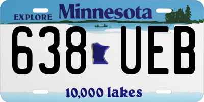 MN license plate 638UEB