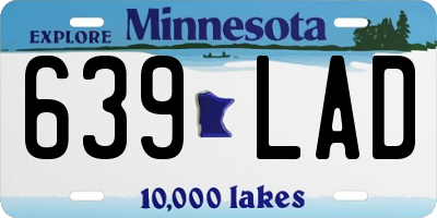 MN license plate 639LAD