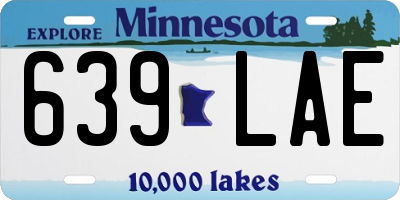 MN license plate 639LAE