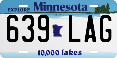 MN license plate 639LAG