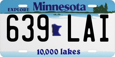 MN license plate 639LAI