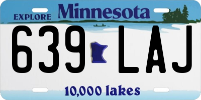 MN license plate 639LAJ