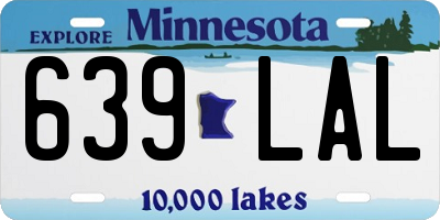 MN license plate 639LAL