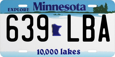 MN license plate 639LBA