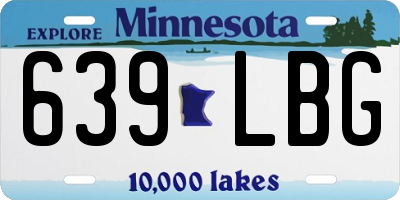 MN license plate 639LBG