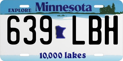 MN license plate 639LBH