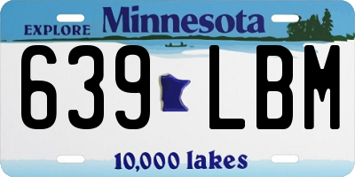 MN license plate 639LBM