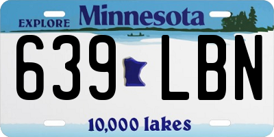 MN license plate 639LBN