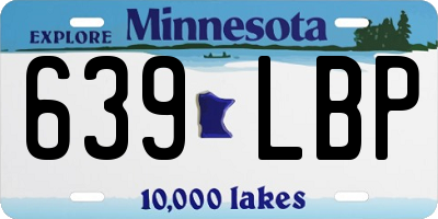 MN license plate 639LBP