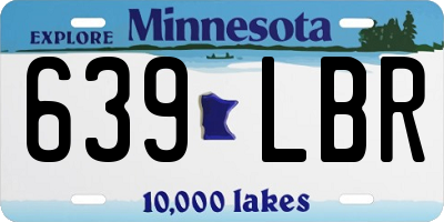 MN license plate 639LBR