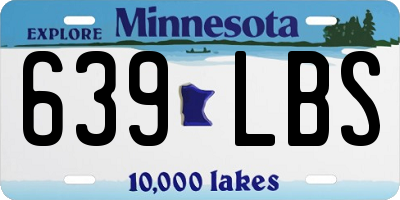 MN license plate 639LBS
