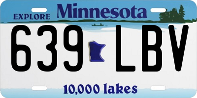 MN license plate 639LBV
