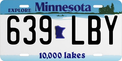 MN license plate 639LBY