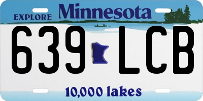 MN license plate 639LCB