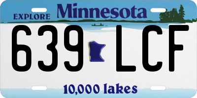 MN license plate 639LCF