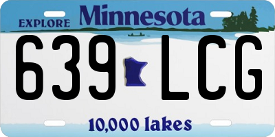 MN license plate 639LCG