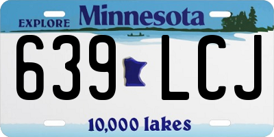 MN license plate 639LCJ
