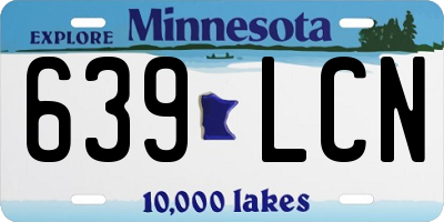 MN license plate 639LCN