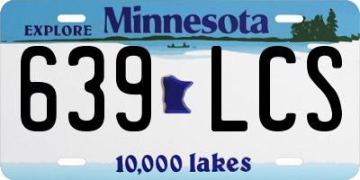 MN license plate 639LCS