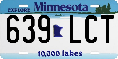 MN license plate 639LCT