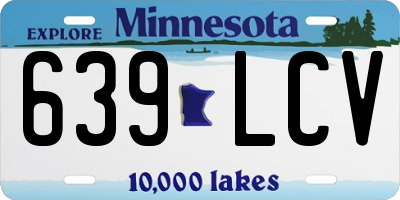 MN license plate 639LCV