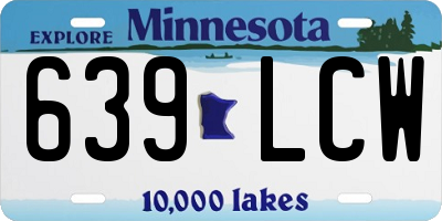 MN license plate 639LCW