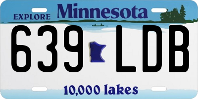 MN license plate 639LDB