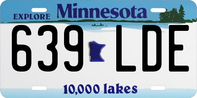 MN license plate 639LDE