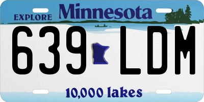 MN license plate 639LDM