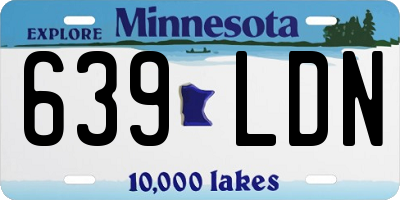 MN license plate 639LDN